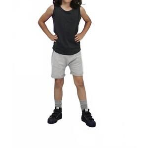 NEW GRAY LABEL boys' cotton jersey shorts in grey melange
